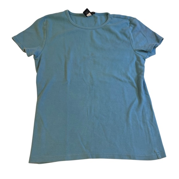 🧁y2k gap blue top vintage plain basic casual retro - Picture 1 of 6